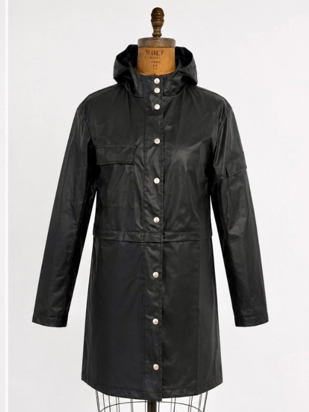 Fabletics DARK NAVY Hooded Convertible Snap-Front Trench